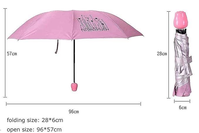 Rose Umbrella ? Elegant Floral Folding Umbrella for Women with UV Protection

