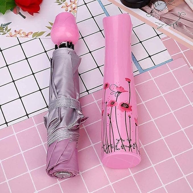 Rose Umbrella ? Elegant Floral Folding Umbrella for Women with UV Protection

