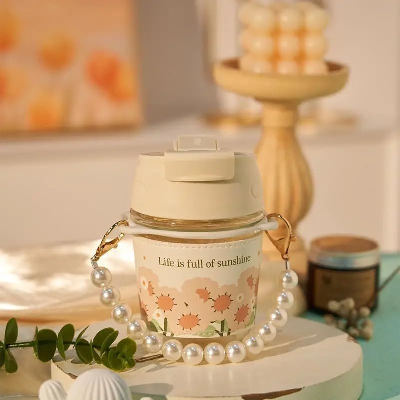 Travel Sipper Double Drink Straw with Chain ? Reusable Straw Set for Water, Juice, and Beverages

