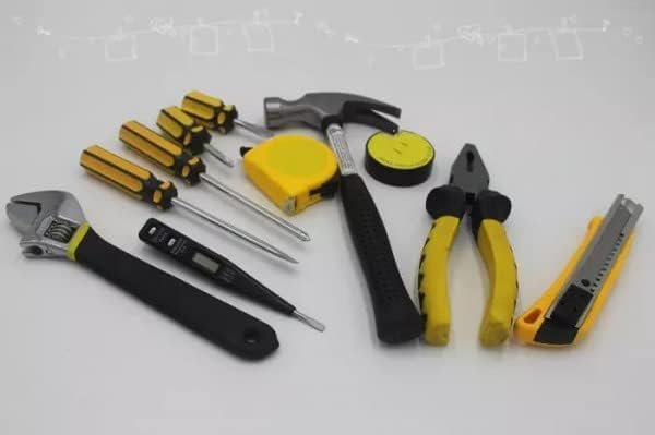 12 Pc Household Tool Box Set ? Compact Home Repair Kit with Essential Tools for DIY & Maintenance

