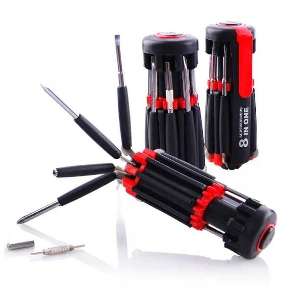 8 in 1 Screwdriver Set ? Multi-Bit Magnetic Tool with Interchangeable Heads for Home & Electronics

