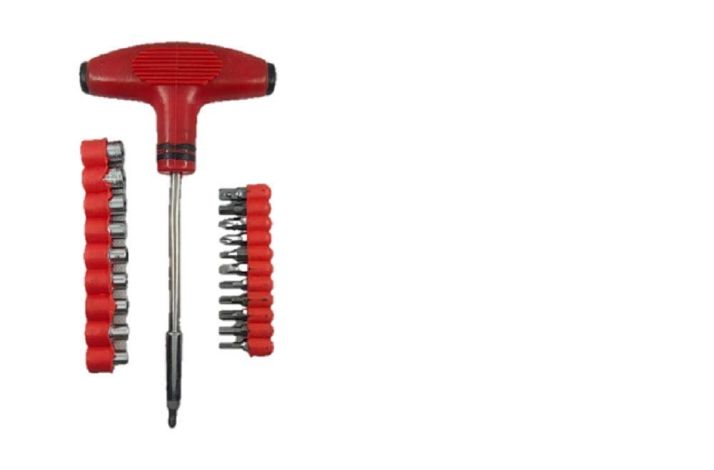 24 Pcs T-Shape Screwdriver Tool Set ? Multi-Bit Repair Tool Kit for Home, Bike, and Electronics
