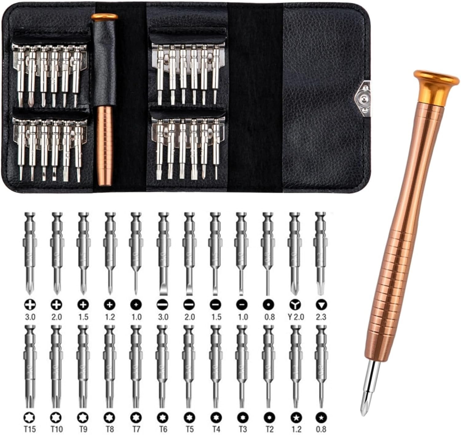 25 in 1 Magnetic Screwdriver Set ? Precision Tool Kit for Phones, Laptops, Glasses & Gadgets

