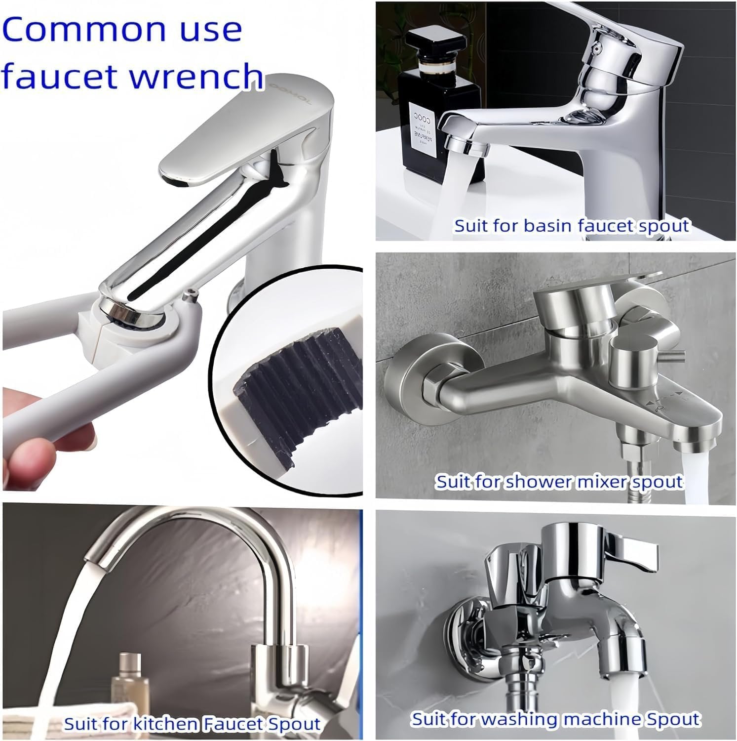 Anti-Slip Plumbing Repair Wrench Tool ? Adjustable Spanner for Sink, Pipe, and Bathroom Repairs
