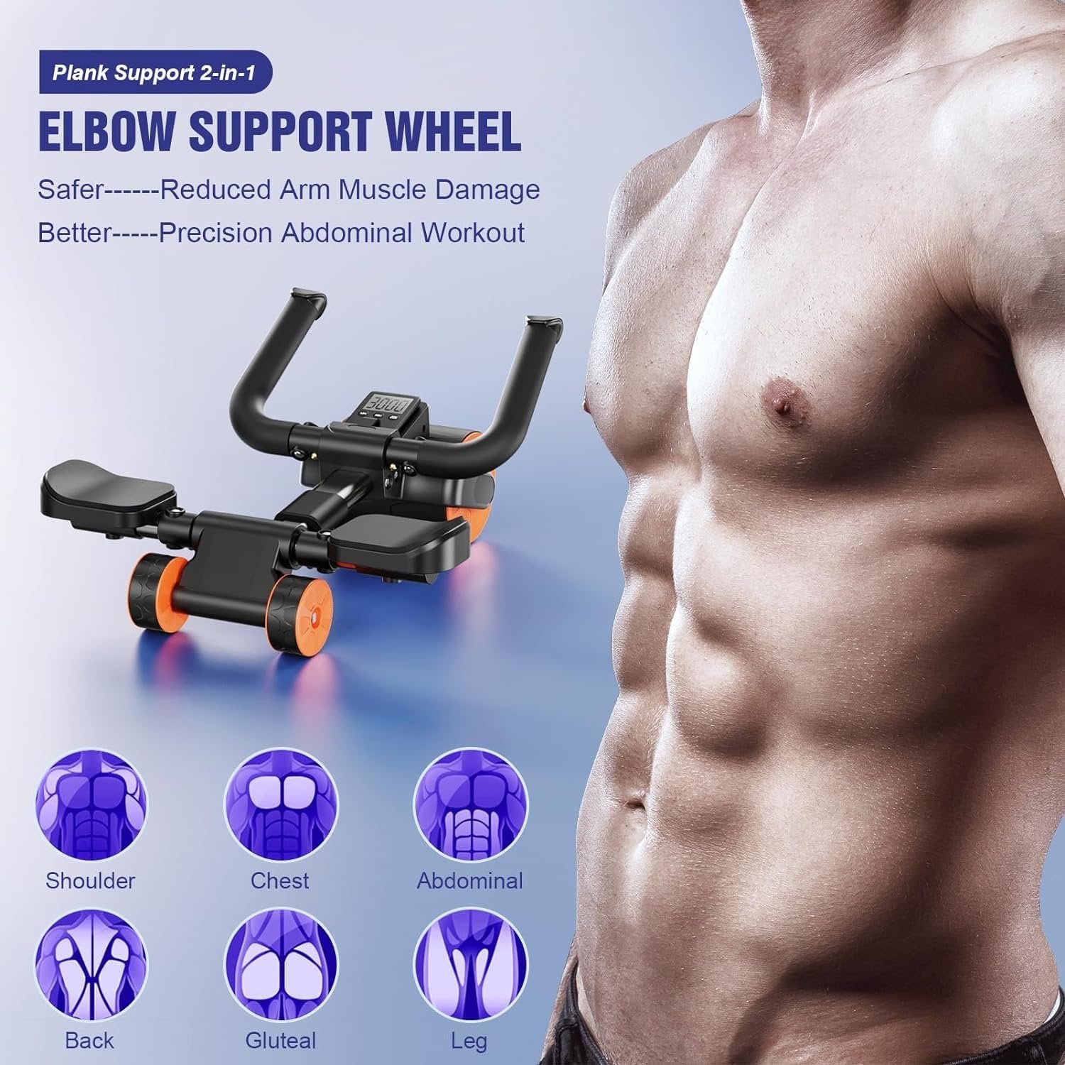 4 Wheel Ab Roller ? Abdominal Exercise Roller for Core Strength, Stability, and Flexibility

