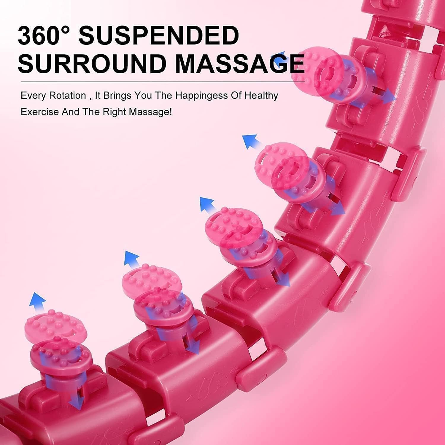 Hula Hoop Exercise  Weighted Fitness Hoop for Core, Waist, and Full Body Workout