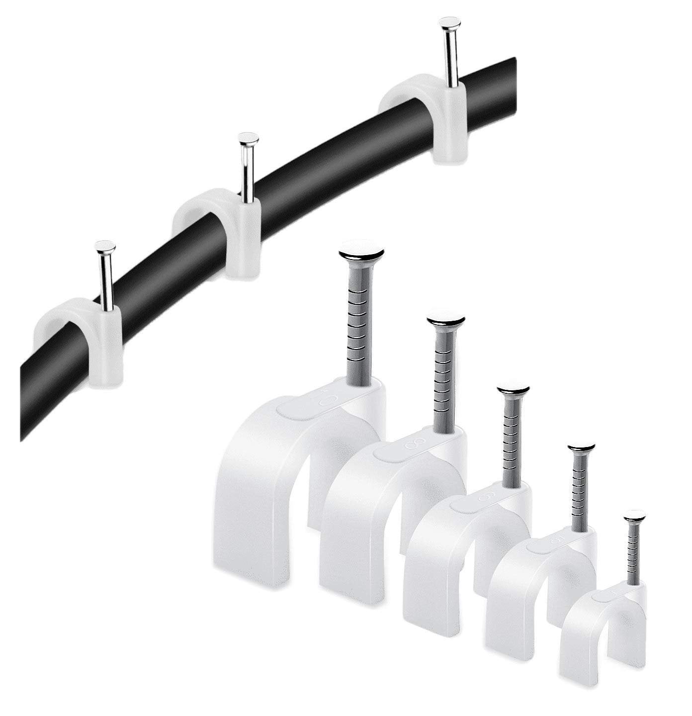 16 Pieces Cable Clips ? Organize and Secure Cables, Wires, and Cords for Desk, Home, Office, and More

