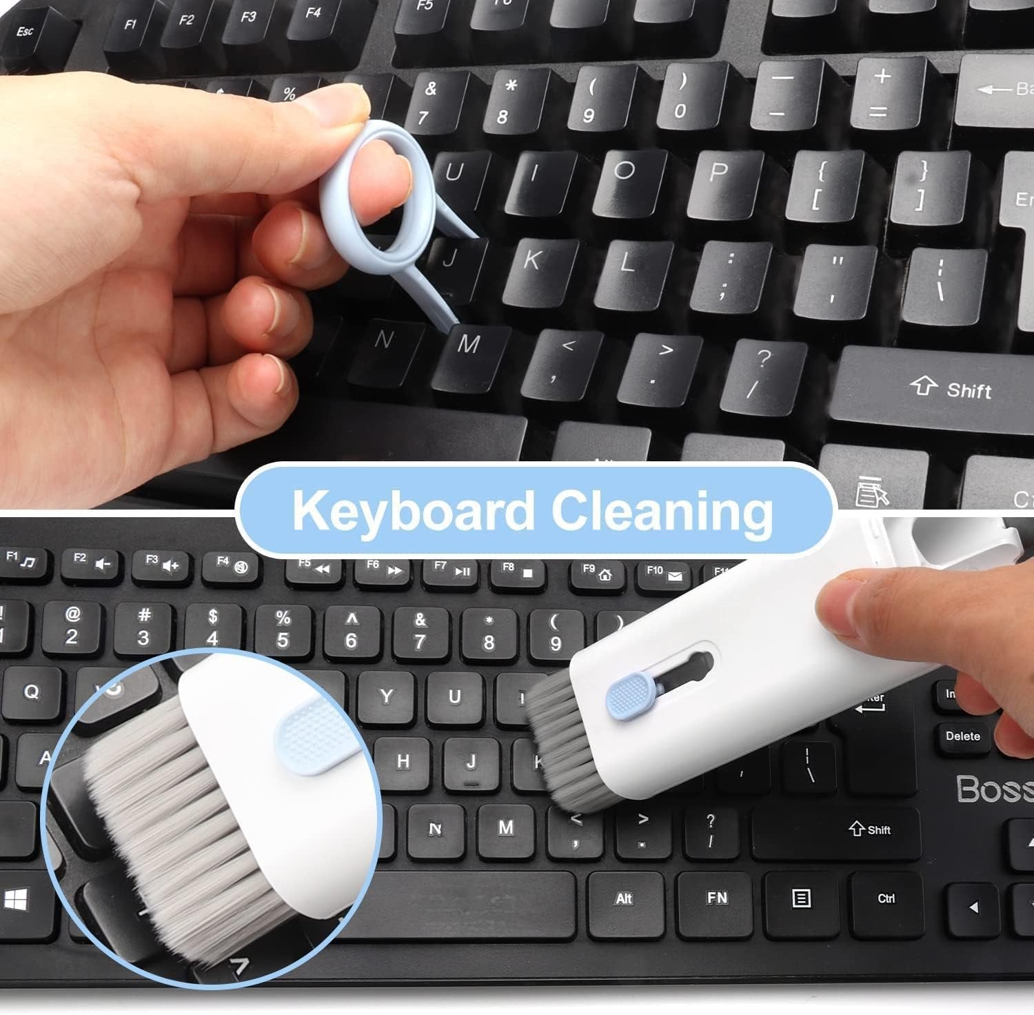 7 in 1 Electronic Keyboard Cleaner Kit ? Multi-Function Cleaning Tools for Keyboards, Laptops, and Electronics


