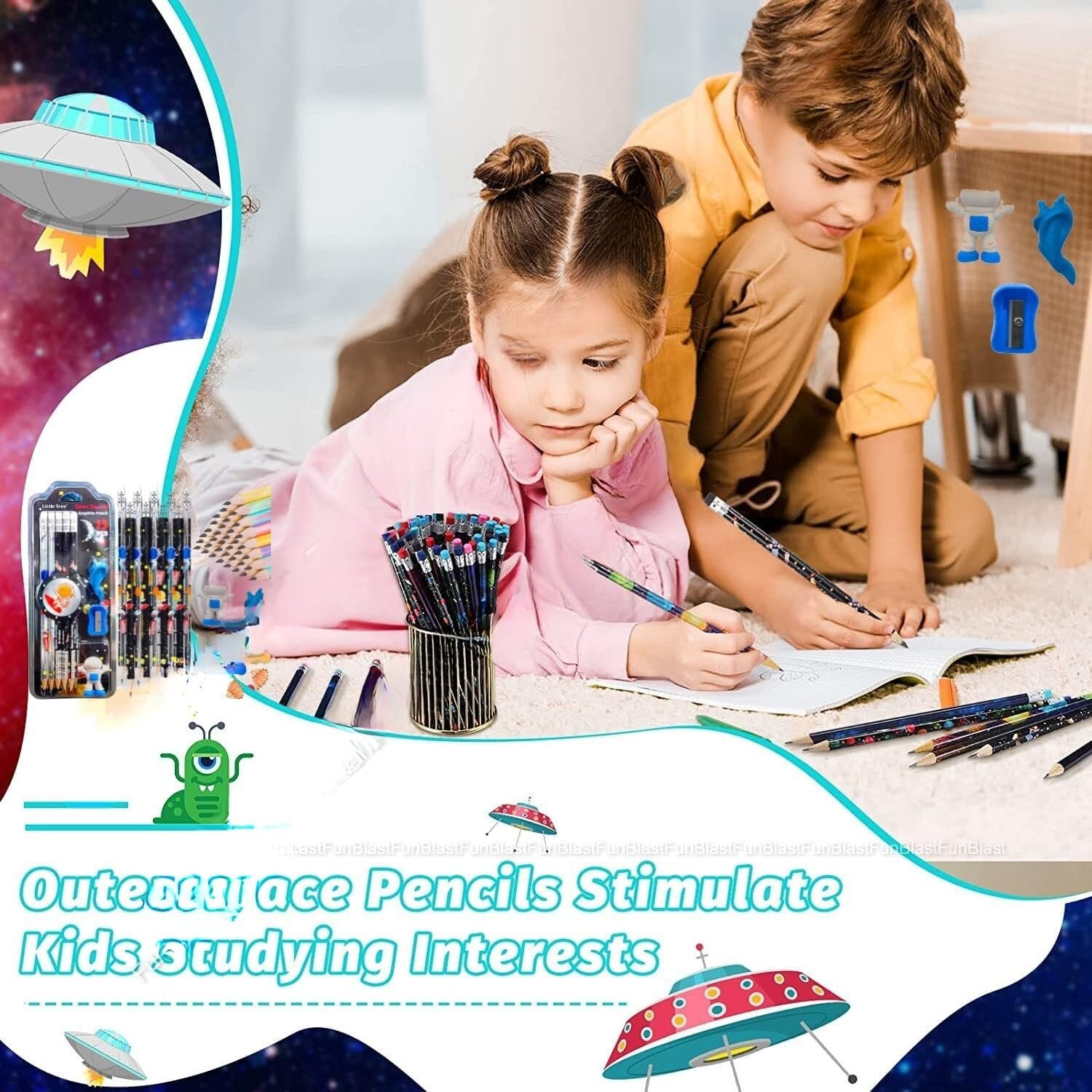 Blue Stationary Kit (8+4 PCS) ? Essential School and Office Supplies in a Convenient Kit

