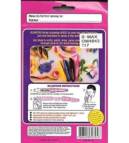 Blowpens for Kids ? Fun Art Set for Creative Coloring, Easy-to-Use Airbrush Pens for Kids' Crafting and Drawing

