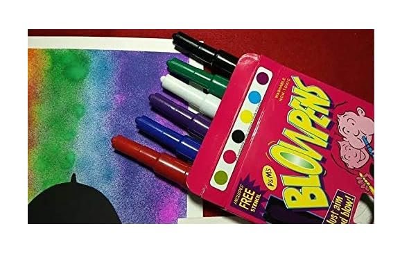 Blowpens for Kids ? Fun Art Set for Creative Coloring, Easy-to-Use Airbrush Pens for Kids' Crafting and Drawing

