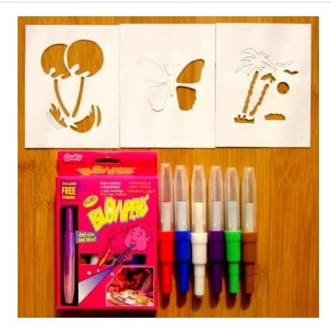 Blowpens for Kids ? Fun Art Set for Creative Coloring, Easy-to-Use Airbrush Pens for Kids' Crafting and Drawing

