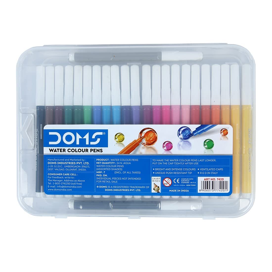 24 PCS Water Colour Pen Set ? Vibrant Water-Based Pens for Drawing, Painting, and Coloring

