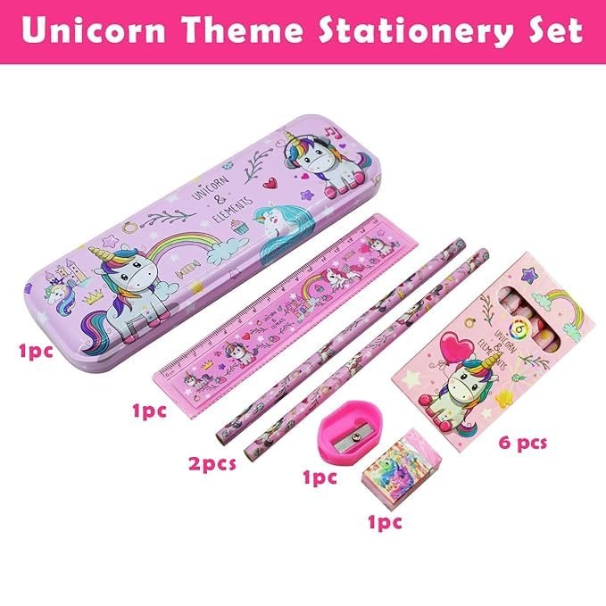 Space Stationary Kit (Galaxy Club, Unicorn) ? Cute and Creative Stationery Set for Kids, Perfect for School and Crafting

