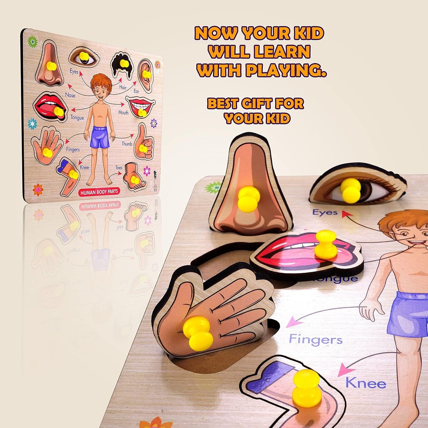 Body Parts Wooden Puzzle ? Educational and Fun Learning Puzzle for Kids, Perfect for Teaching Anatomy

