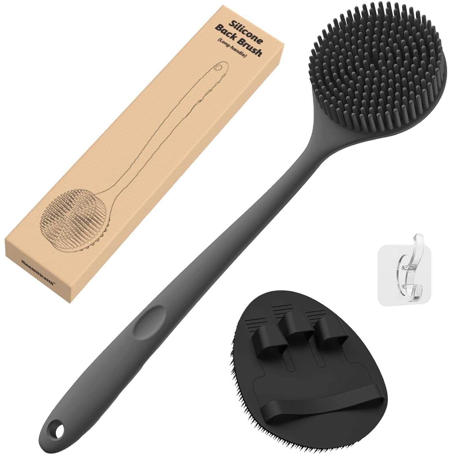 Silicone Body Bath Brush for Shower – Soft Bristles Exfoliating Scrubber for Body & Back – Hygienic, Durable, Quick-Dry – Gentle Skin Cleansing Tool for Men, Women & Kids