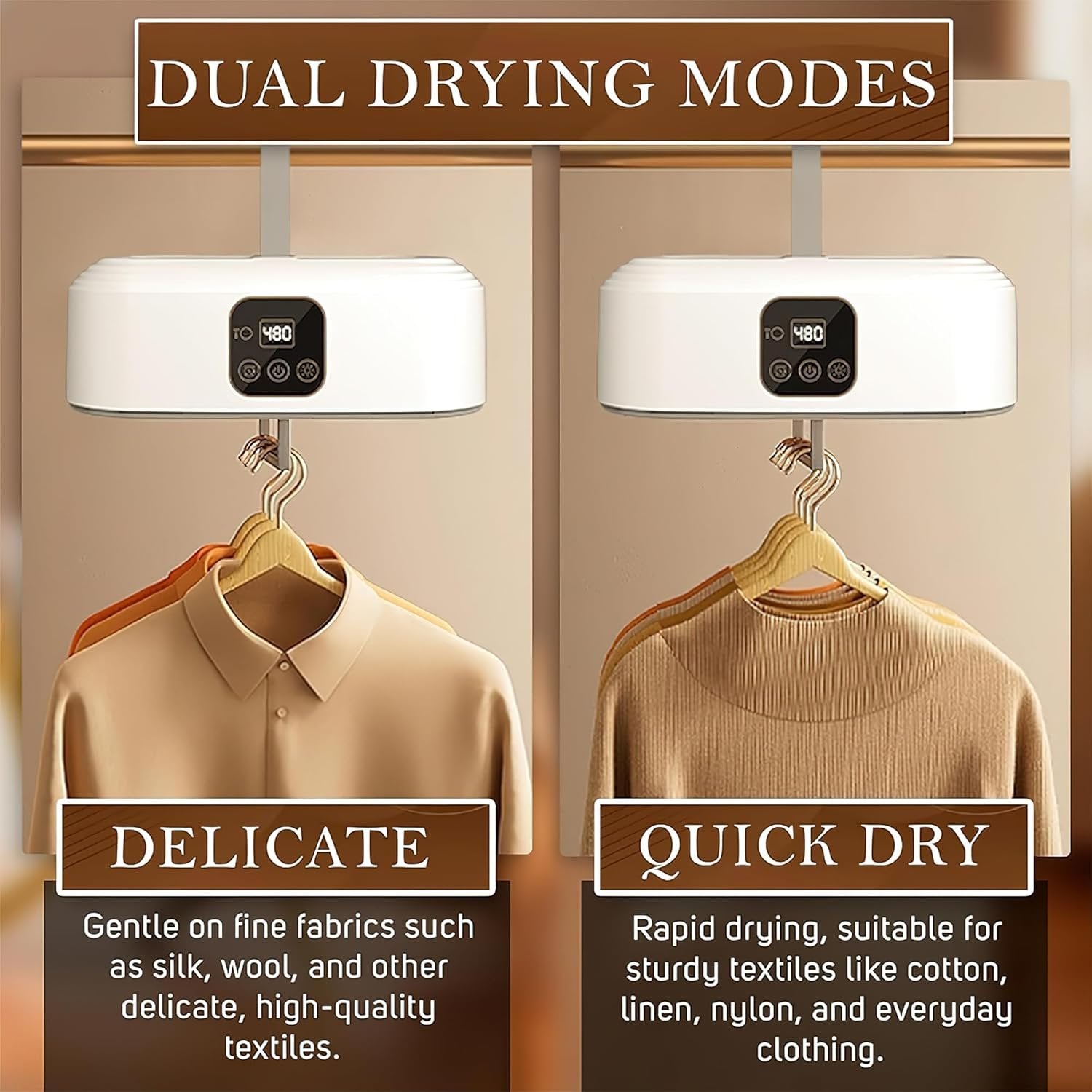 Portable Electric Cloth Dryer ? Foldable Drying Rack with Heater & Timer, Compact Clothes Drying Machine for Home, Travel & Indoor Use