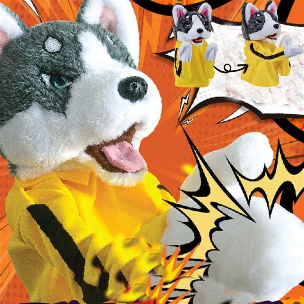 Kung Fu Dog Figurine ? Cute Martial Arts Puppy Decoration, Action Pose Dog Statue for Home, Office Desk & Gift Decor, Collectible Animal Ornament