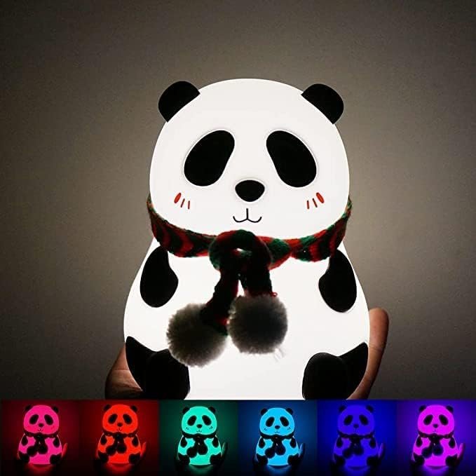 Silicone Panda Lamp ? Soft Touch LED Night Light for Kids, USB Rechargeable, Tap Control with Color Changing Modes, Cute Animal Lamp for Bedroom & Nursery