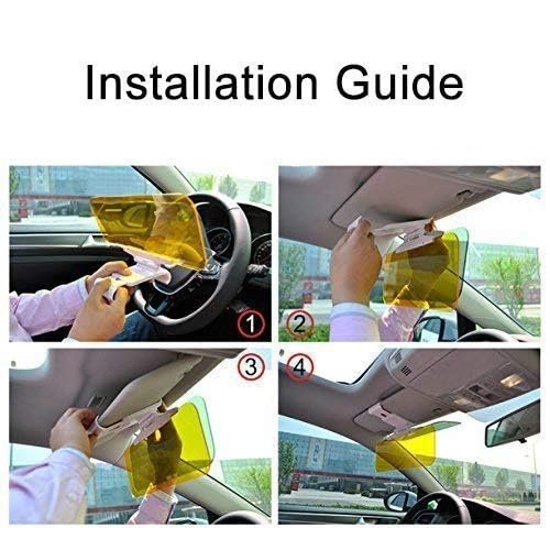 Car HD Visor ? Day & Night Anti-Glare Driving Visor, Sunshade Extender with UV Protection, Universal Fit Windshield Sun Visor for Clear Road Visibility