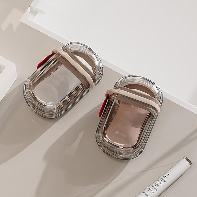 Transparent Travel Soap Case ? Leakproof Portable Soap Box with Lid, Compact Clear Soap Holder for Travel, Gym, Camping & Bathroom Use