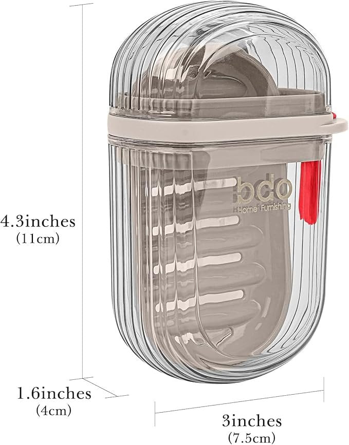 Transparent Travel Soap Case ? Leakproof Portable Soap Box with Lid, Compact Clear Soap Holder for Travel, Gym, Camping & Bathroom Use