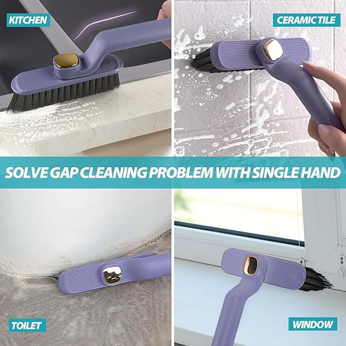 360? Gap Cleaning Brush ? Multipurpose Narrow Crevice Brush for Deep Cleaning Window Tracks, Sliding Doors, Keyboards & Kitchen Corners