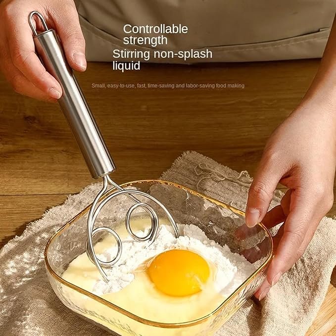 Bread Mixing Tool ? Stainless Steel Dough Blender with Non-Slip Handle for Pastry, Bread, Baking & Cake Making | Heavy-Duty Cutter & Mixer for Home Bakers