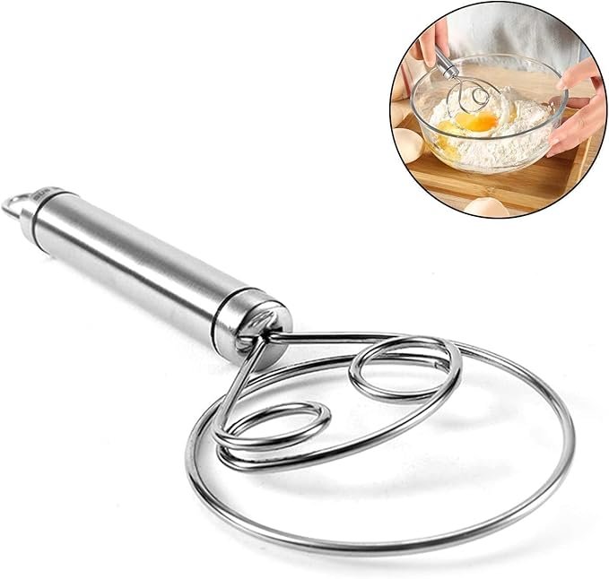 Bread Mixing Tool ? Stainless Steel Dough Blender with Non-Slip Handle for Pastry, Bread, Baking & Cake Making | Heavy-Duty Cutter & Mixer for Home Bakers