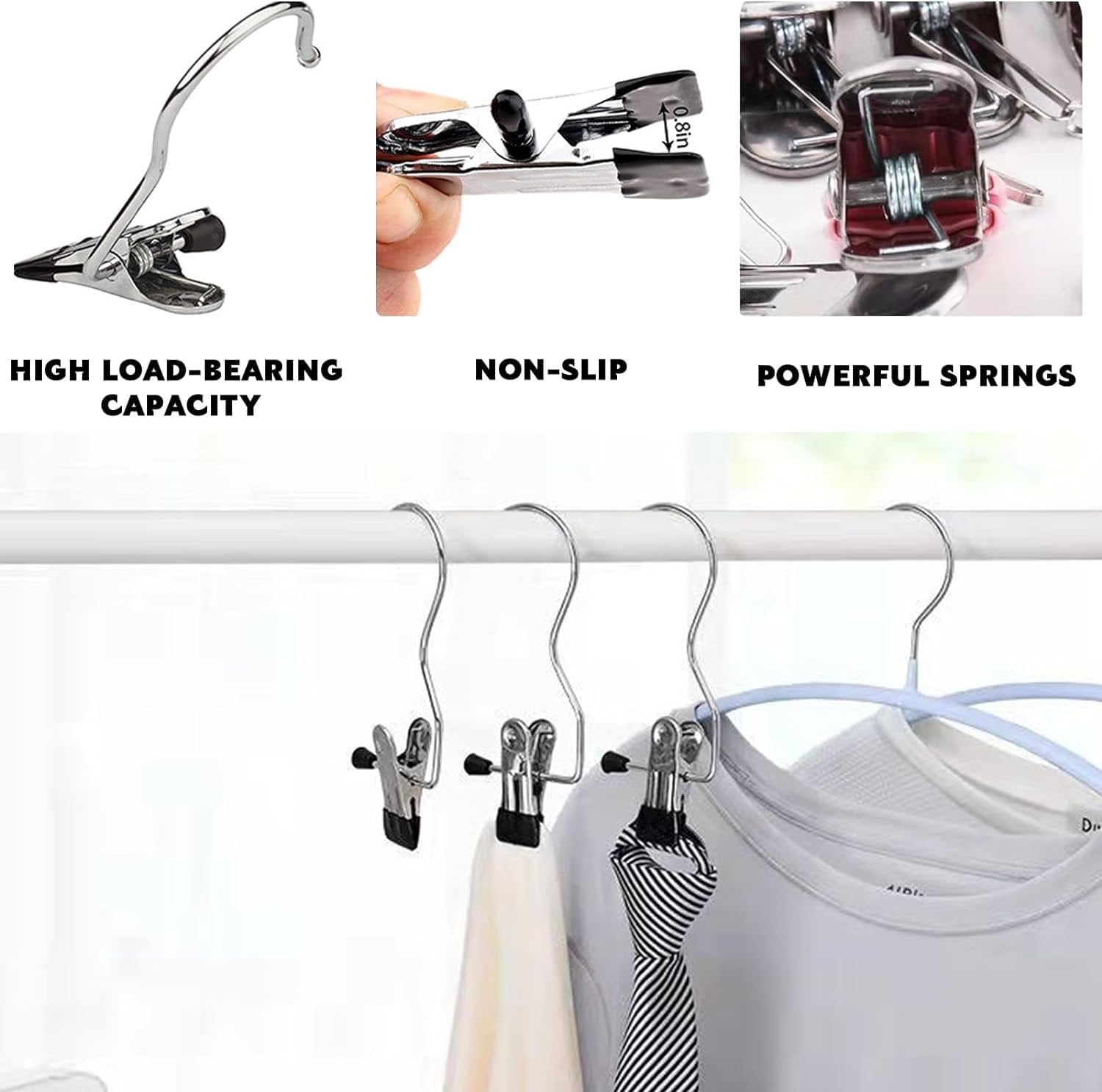 Cloth Clip Hanger ? Multi-Clip Drying Hanger with 12/24 Clips | Foldable Hanging Rack for Socks, Underwear, Baby Clothes & Delicates | Space-Saving Laundry Organizer