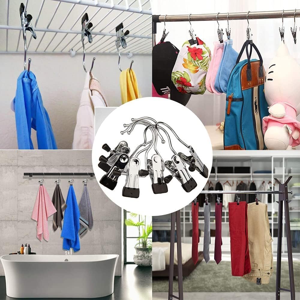 Cloth Clip Hanger ? Multi-Clip Drying Hanger with 12/24 Clips | Foldable Hanging Rack for Socks, Underwear, Baby Clothes & Delicates | Space-Saving Laundry Organizer