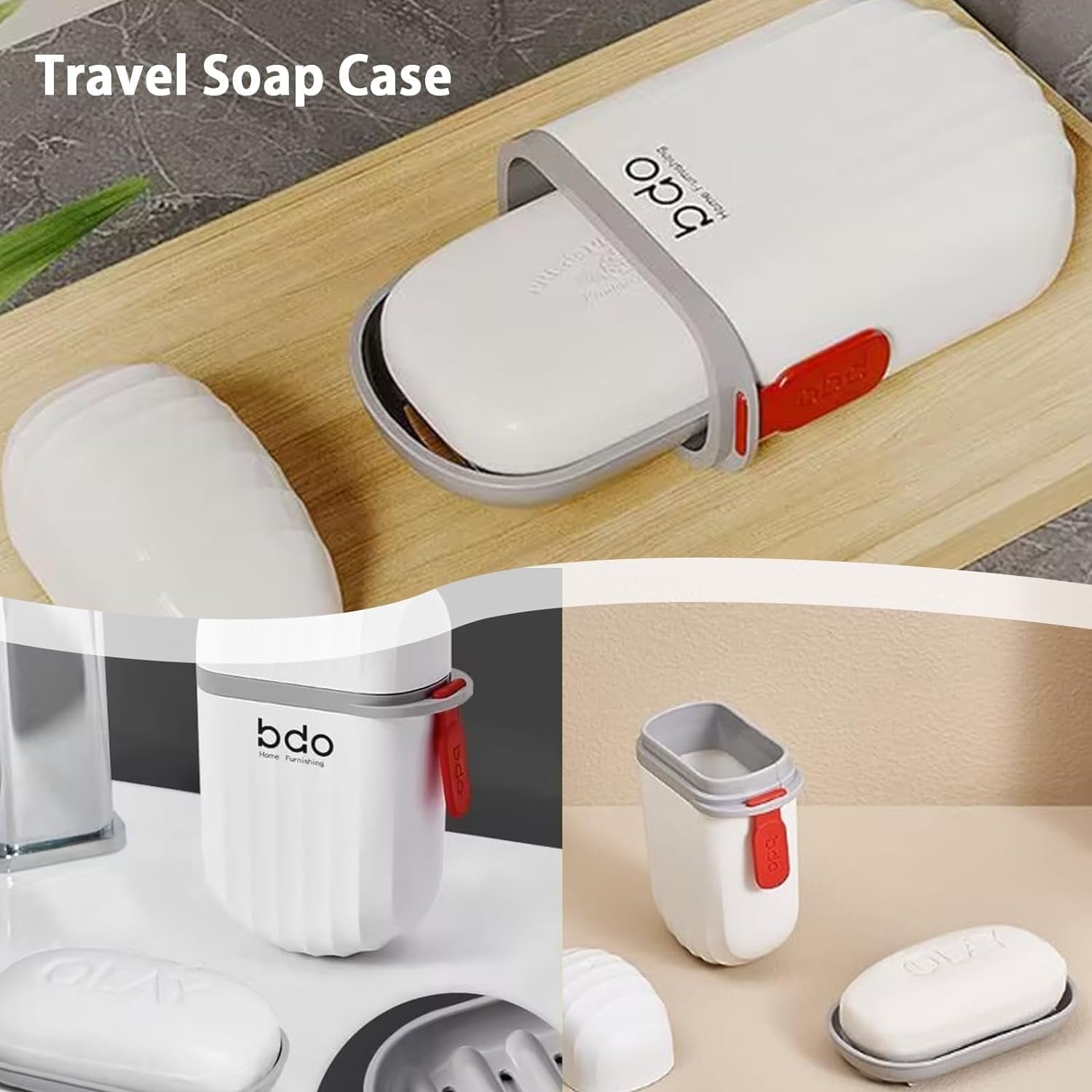 Travel Soap Box Case ? Portable Soap Holder with Lid & Drain Tray | Leakproof, Durable & Compact Soap Container for Travel, Gym, Camping, Hiking & Bathroom Use