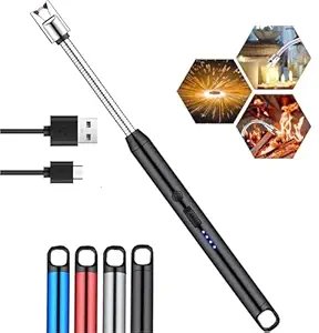 USB Rechargeable Electric Gas Lighter ? Flameless Plasma Arc Lighter for Kitchen, Candle, Gas Stove & BBQ | Windproof, Safety Lock, Flexible Neck, Eco-Friendly