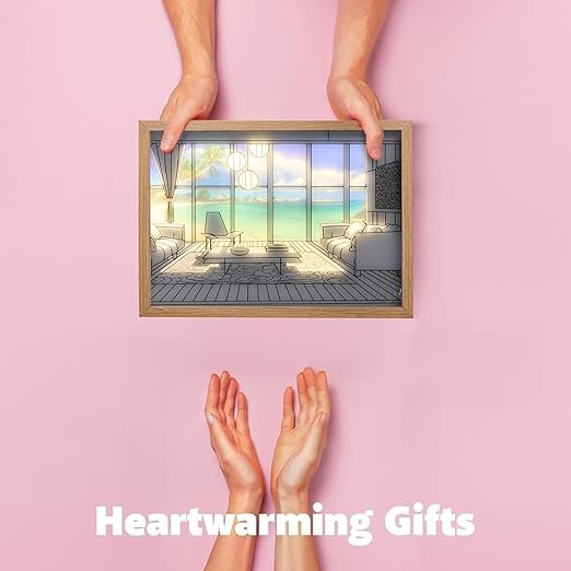 3D LED Painting Photo Frame ? Decorative Night Light Wall Art with Backlit Illumination | USB Powered, Home D?cor for Bedroom, Living Room & Gifting (Wall & Table Mount)