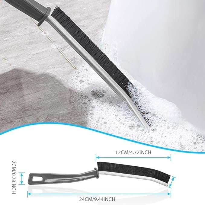 Gap Cleaning Brush ? Narrow Crevice Cleaning Tool for Kitchen, Window Tracks & Bathroom | Dual-Head Design with Scraper & Bristles, Deep Clean Corners Easily
