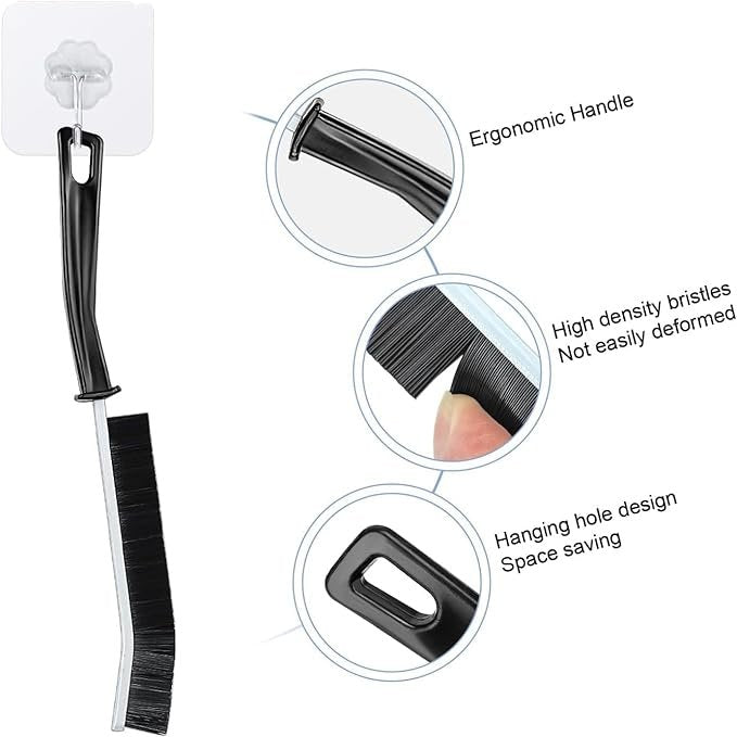 Gap Cleaning Brush ? Narrow Crevice Cleaning Tool for Kitchen, Window Tracks & Bathroom | Dual-Head Design with Scraper & Bristles, Deep Clean Corners Easily
