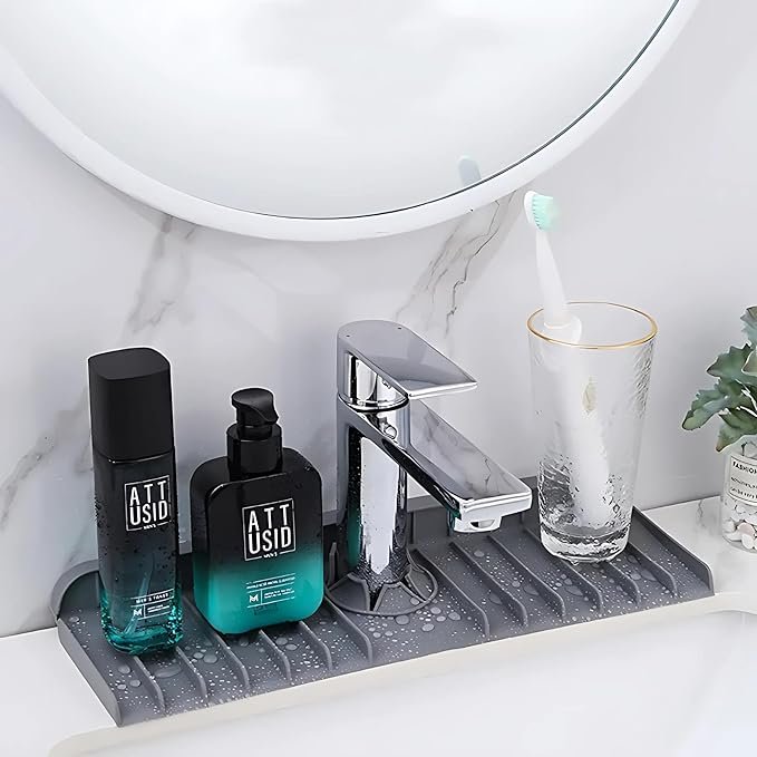 Silicone Sink Drainer Pad ? Heat?Resistant Non-Slip Dish Drying & Protection Mat | Universal Kitchen Sink Protector for Dishes, Utensils & Countertops