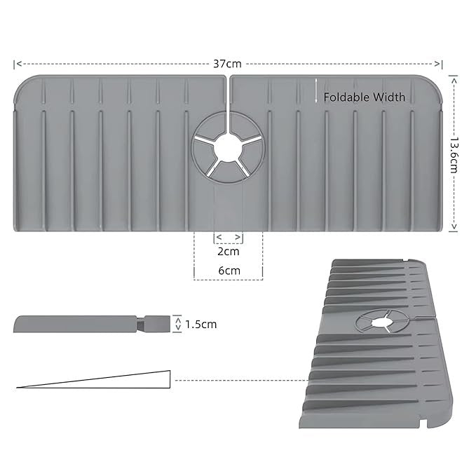 Silicone Sink Drainer Pad ? Heat?Resistant Non-Slip Dish Drying & Protection Mat | Universal Kitchen Sink Protector for Dishes, Utensils & Countertops