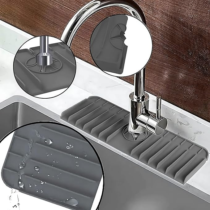 Silicone Sink Drainer Pad ? Heat?Resistant Non-Slip Dish Drying & Protection Mat | Universal Kitchen Sink Protector for Dishes, Utensils & Countertops