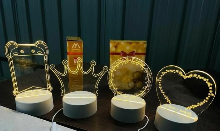 Acrylic Message Board ? Transparent Dry Erase Memo Board with LED Backlight & Sticky Notes Holder | Wall-Mounted Office, Kitchen & Home Organization Tool