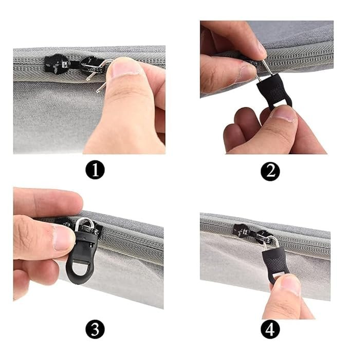 Detachable Zipper Puller ? Universal Zip Replacement Tab for Jackets, Bags, Luggage & Clothing | Easy DIY Zipper Repair Kit (Set of 6)