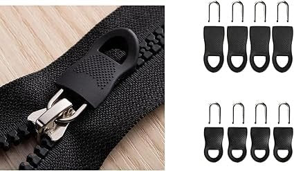 Detachable Zipper Puller ? Universal Zip Replacement Tab for Jackets, Bags, Luggage & Clothing | Easy DIY Zipper Repair Kit (Set of 6)
