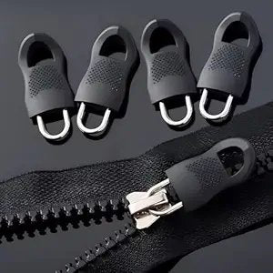 Detachable Zipper Puller ? Universal Zip Replacement Tab for Jackets, Bags, Luggage & Clothing | Easy DIY Zipper Repair Kit (Set of 6)
