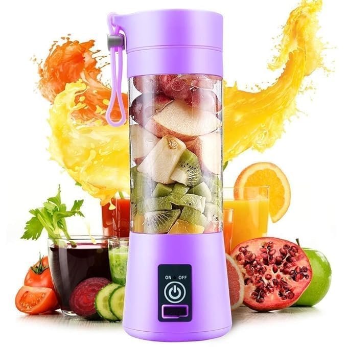 6 Blade Portable USB Juicer Blender ? Rechargeable Smoothie Maker for Shakes & Juices | BPA-Free, Leak-Proof, Travel Friendly