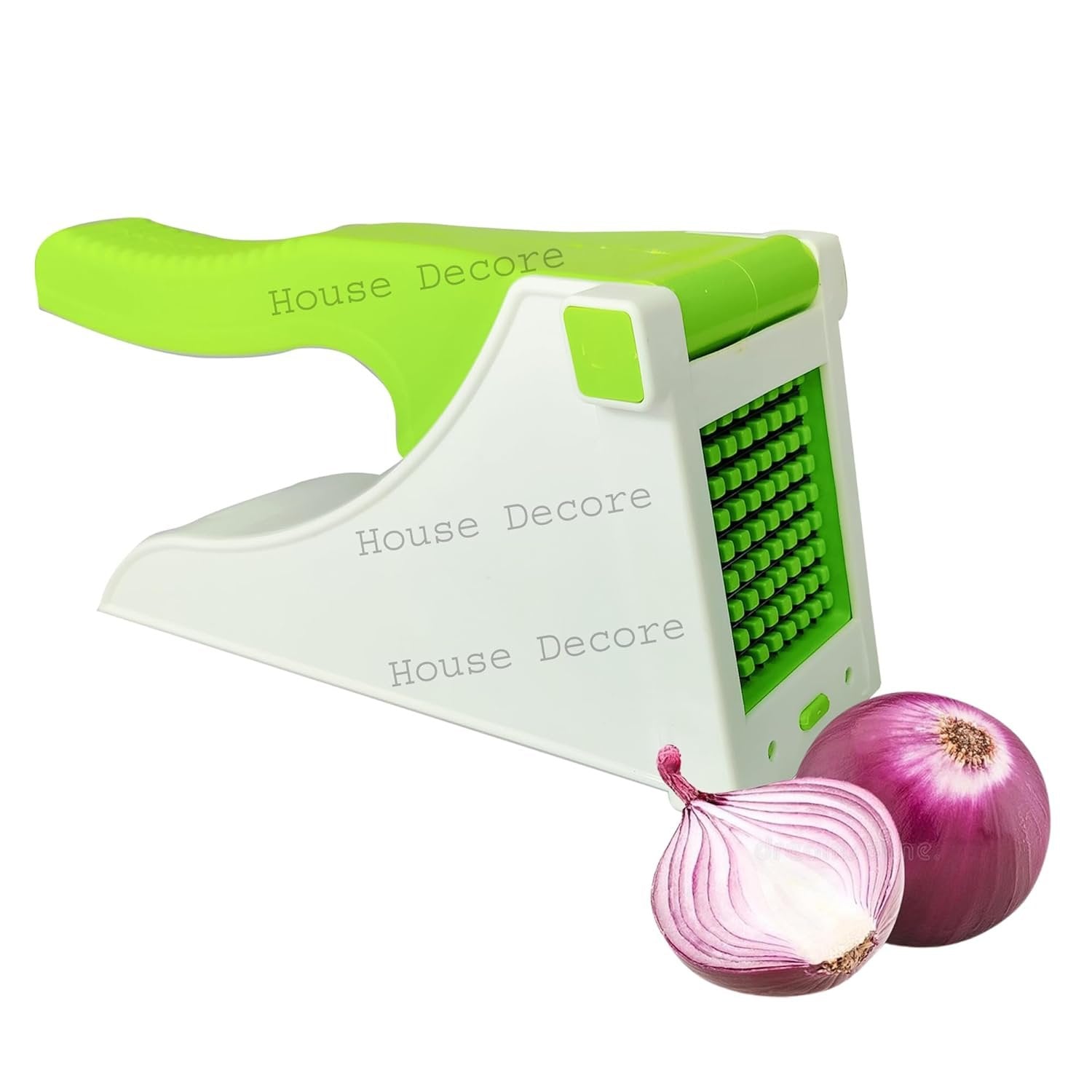 Stainless Steel Potato Chipser ? Manual French Fry Cutter & Vegetable Slicer with 2 Blades | Heavy-Duty Kitchen Tool for Chips, Fries & Veggies