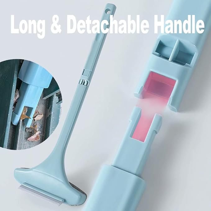 Window Mesh Cleaner | 2-in-1 Screen Cleaning Brush with Soft Bristle & Scraper | Reusable, Washable, Multipurpose Tool for Windows, Screens, Grills & Glass