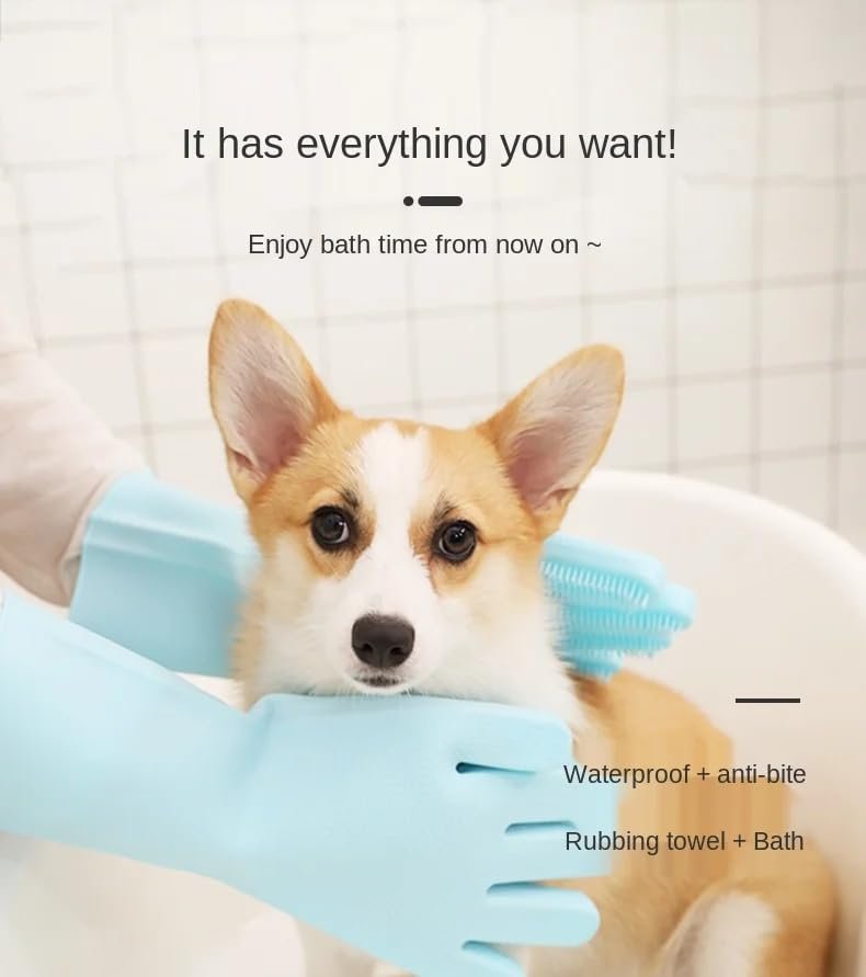 Silicone Hand Gloves for Cleaning | Heat-Resistant Multipurpose Scrubbing Gloves with Built-in Bristles | Reusable Dishwashing & Kitchen Gloves for Home Use