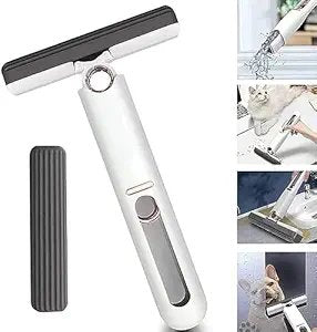 Mini Mop for Home & Kitchen | Compact Flat Mop with Bucket & Squeeze Function | 360? Rotating Head, Reusable Microfiber Pads for Floor, Sink & Table Cleaning