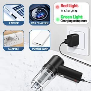 3-in-1 Vacuum Cleaner | Handheld, Stick & Blower Function | Powerful Suction with Multiple Attachments for Home, Car & Office Cleaning