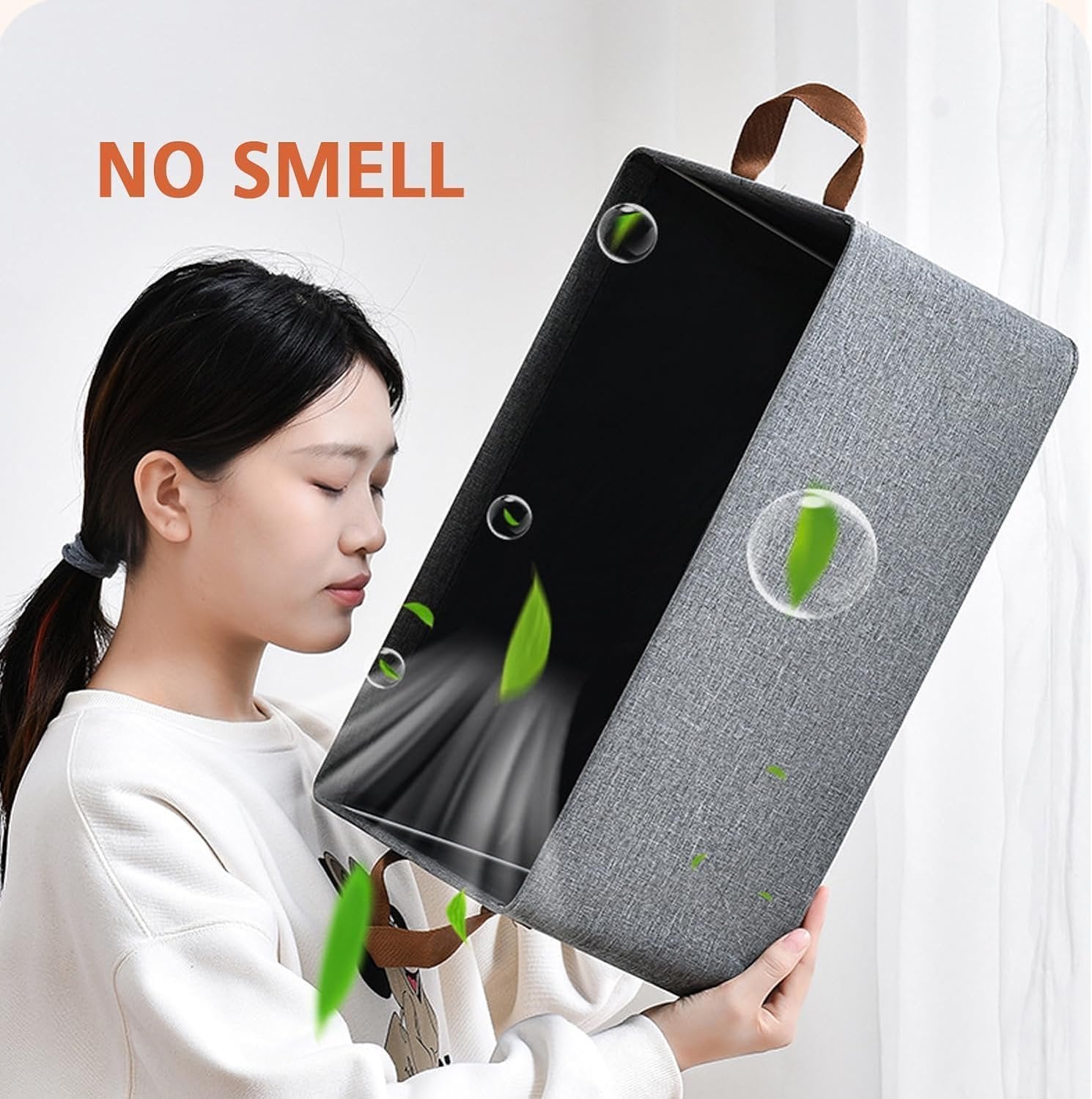 Clothes Storage Box 26L | Foldable Fabric Organizer with Zipper & Handles | Dustproof Storage Container for Clothes, Sarees, Toys & Blankets